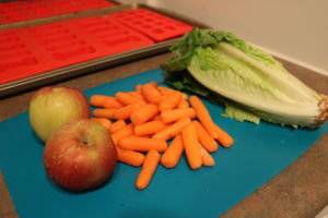 DIY Apple + Carrot + Lettuce Frozen Treats